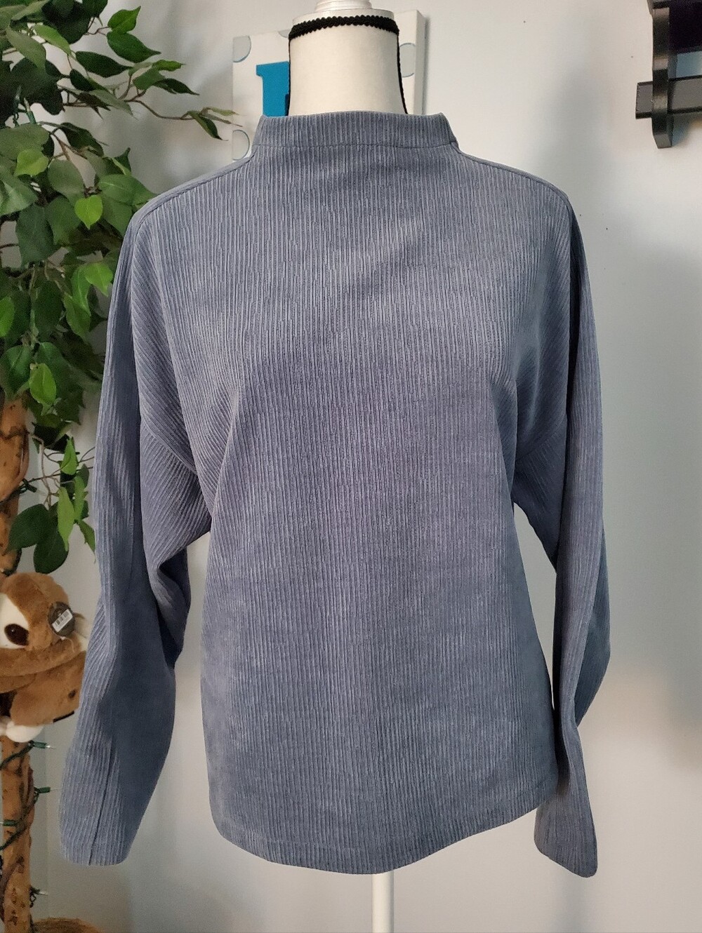 MADEWELL Jacquard Stripe Funnel Neck Ribbed L